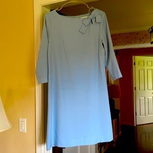 GOAT light blue a-line mini dress with bow